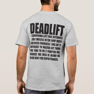 T-shirt Deadlift - séance d'entraînement drôle de