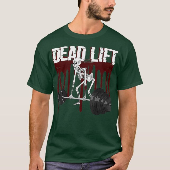 T-shirt Deadlift Skeleton Entraînement de musculation (Devant)