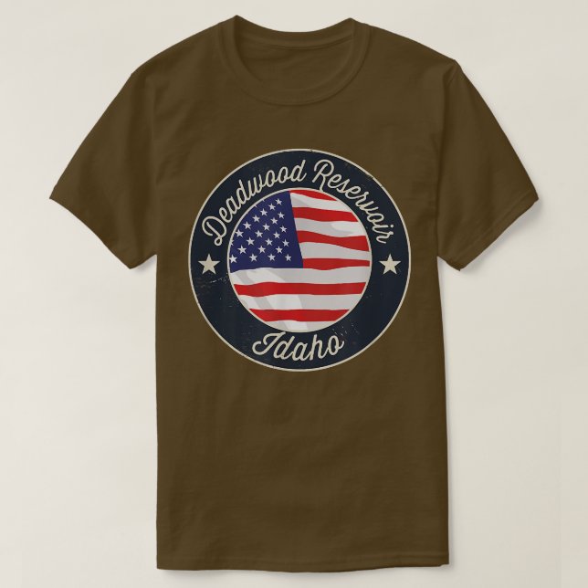 T-shirt Deadwood Réservoir - Patriotique Idaho Souvenir T- (Design devant)