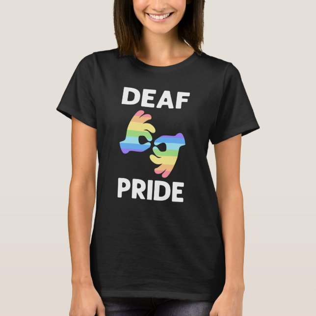 T-shirt Deaf Pride ASL Awareness Hand Sign Language Deaf P (Devant)