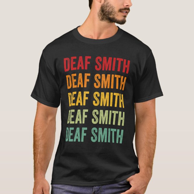 T-shirt Deaf Smith County Texas Rainbow Text Design (Devant)
