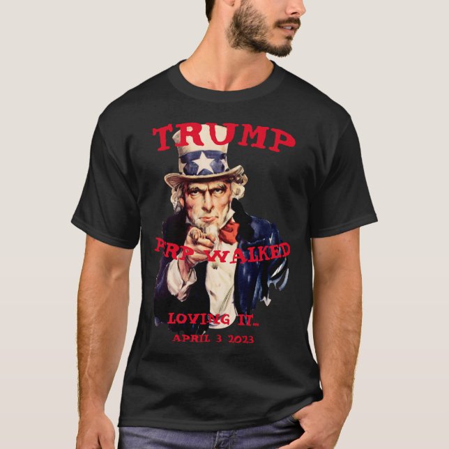 T-shirt Déambulation de Trump 2023 mardi Oncle Sam (Devant)
