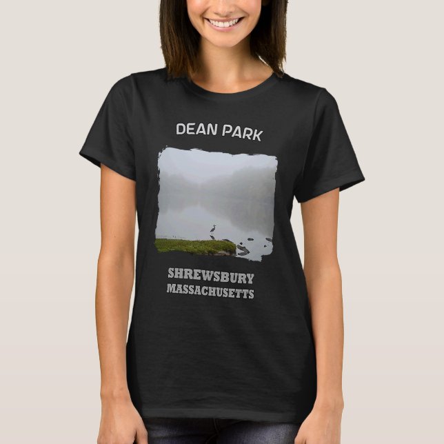 T-shirt DEAN PARK SHREWSBURY MASSACHUSETTS Great Blue Hero (Devant)