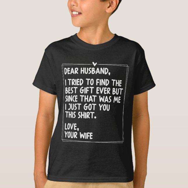 T-shirt Dear Husband Matching Couples Style For Him And He (Devant)