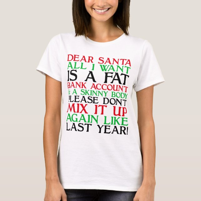 T-shirt Dear Santa (Devant)