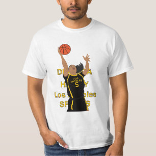 T-shirt Dearica Hamby jouant au basket-ball