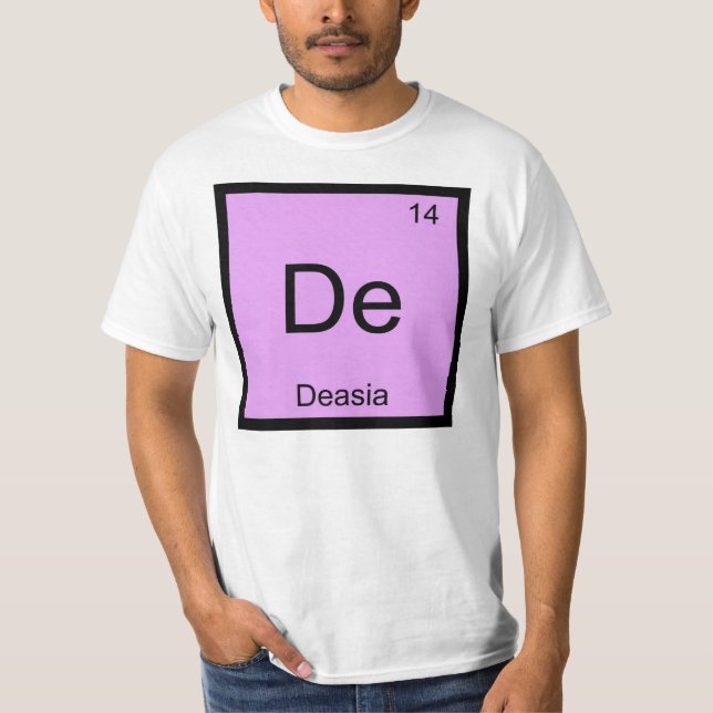 T-shirt Deasia Nom Chimie Élément Tableau Périodique (Devant)