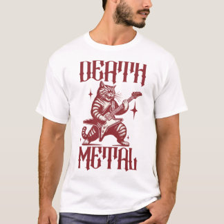 T-shirt Death Metal Cat