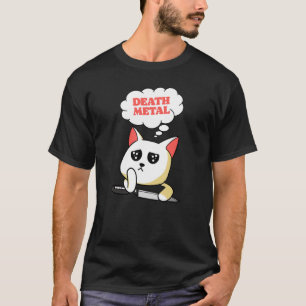 T-shirt Death Metal Rêve Sarcastique Chat Mignon Avec Cou