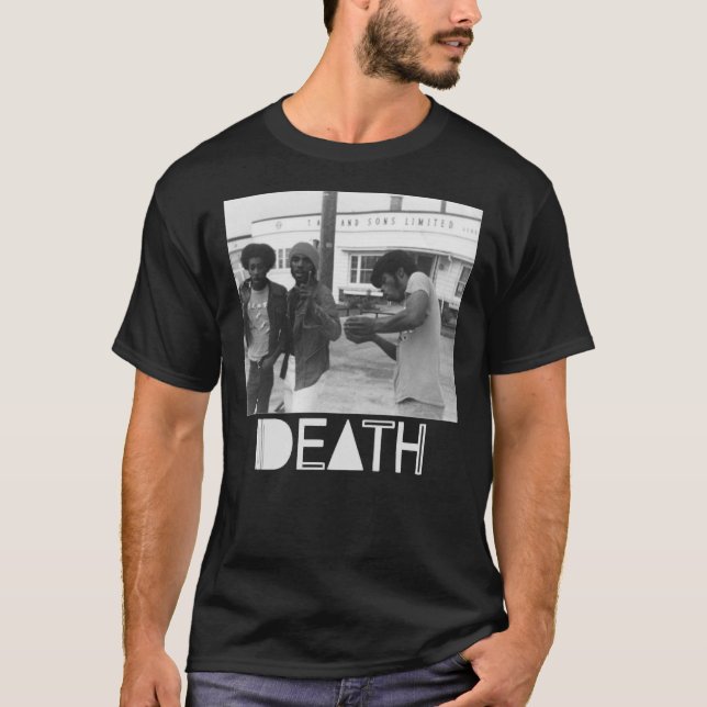 T-shirt Death - proto-punk band from Detroit White Logo Gi (Devant)