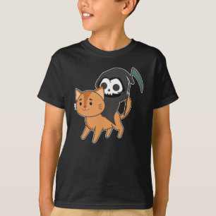 T-shirt Death Riding Chat Drôle - Drôle Chats