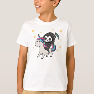 T-shirt Death Riding Unicorn Funny Unicorns Arc-en-ciel