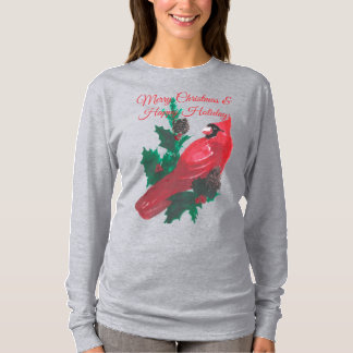 T-shirt Débardeur à manches longues Noël Cardinal Holly &