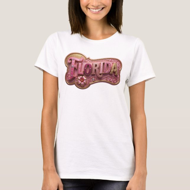 T-shirt Débardeur Bold Gold FLORIDA Statement (Devant)