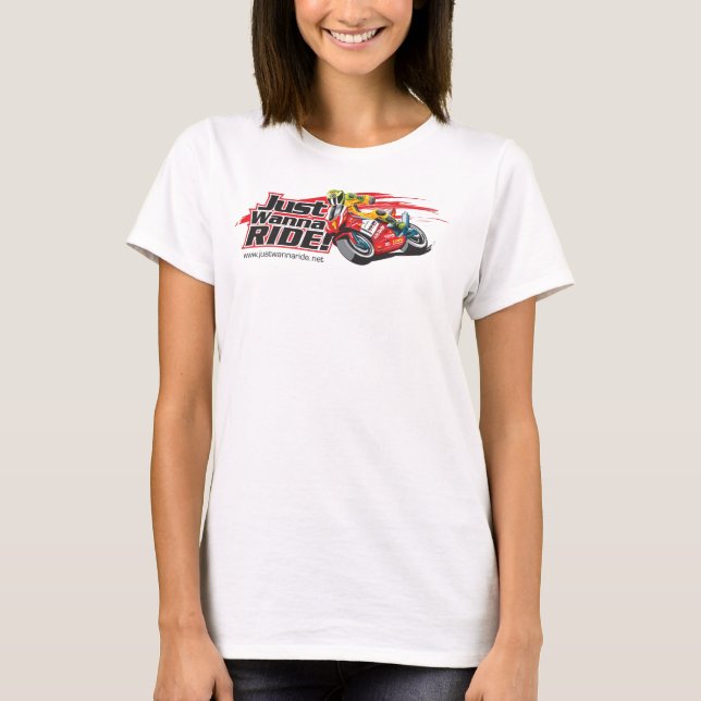 T-shirt débardeur de dames de JustWannaRide.net (Devant)