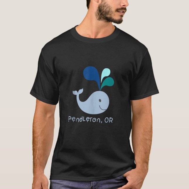 T-shirt Débardeur de dessin animé Pendleton Oregon Cute Wh (Devant)