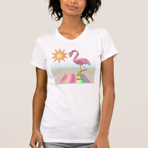 T-shirt Débardeur de Flamant rose de plage