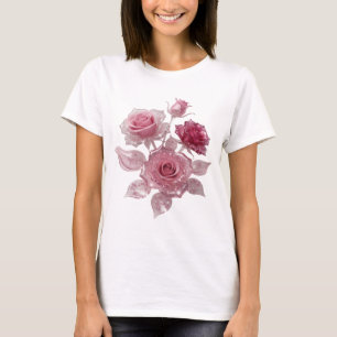 T-shirt Débardeur déclaration Bold Silver PINK ROSES