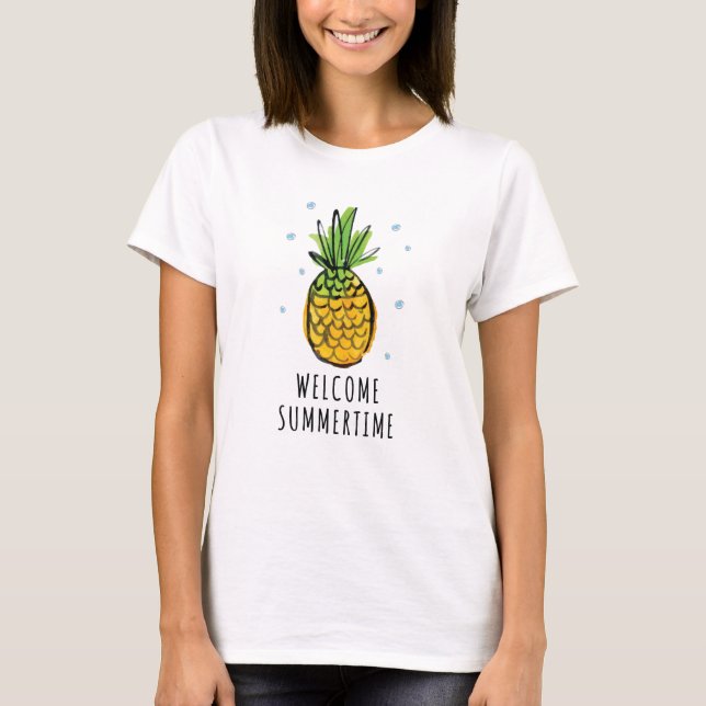 T-shirt Débardeur d'été ananas (Devant)