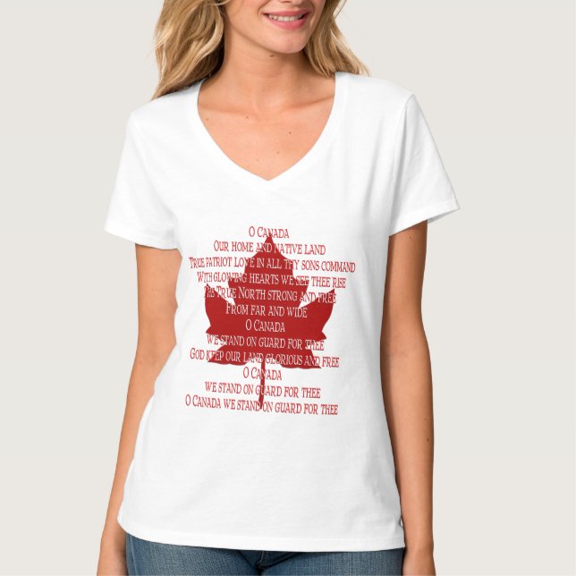 T-shirt Débardeur d'Hymne Canada Souvenir Chemise Canada (Devant)