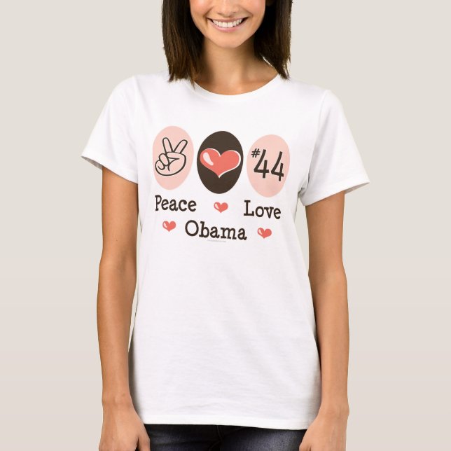 T-shirt Débardeur d'Obama 44 d'amour de paix (Devant)