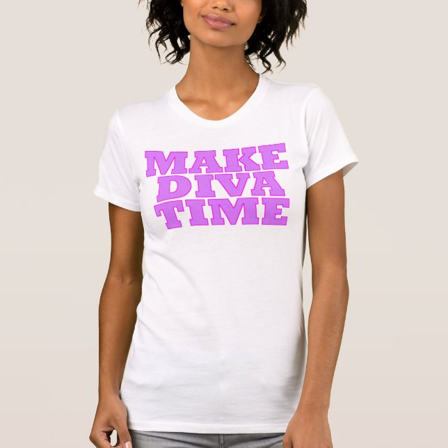 T-shirt débardeur "MAKE DIVA TIME" (Devant)
