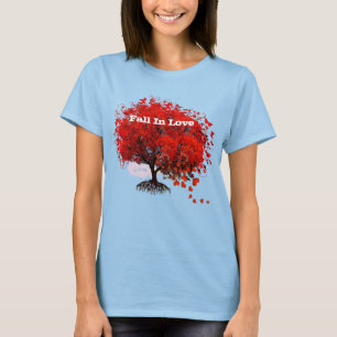 T-shirt Débardeur Tombe Amoureux Tourbillons Racines Cœurs