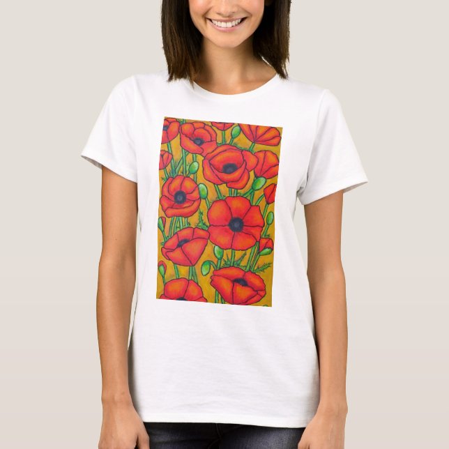 T-shirt Débardeur toscan de pavots (Devant)