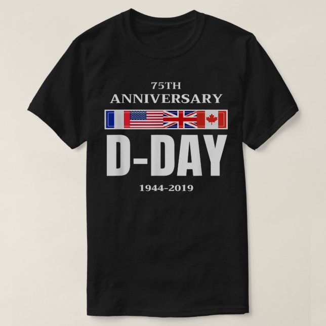 T-shirt Débarquement en Normandie 75e anniversaire Hommes  (Design devant)