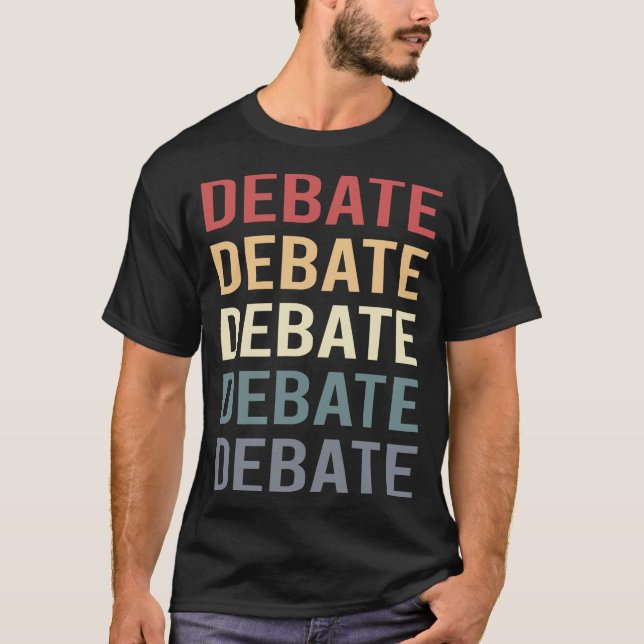 T-shirt Débat de texte rétro (Devant)