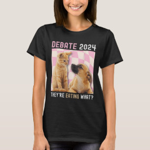 T-shirt Débat Élection 2024 Animaux de compagnie Chien Cha