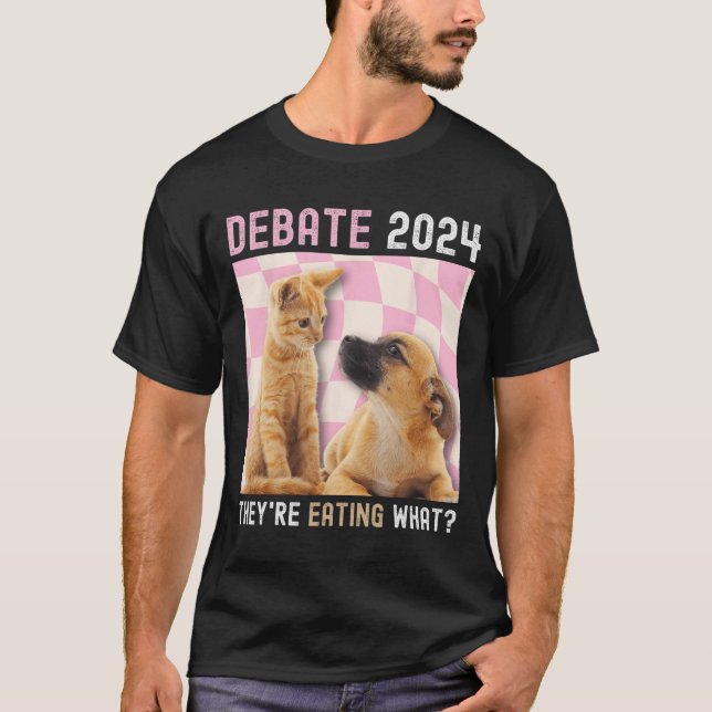 T-shirt Débat Élection 2024 Animaux de compagnie Chien Cha (Devant)