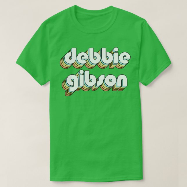 T-shirt Debbie Gibson Retro Typographie arc-en-ciel style  (Design devant)