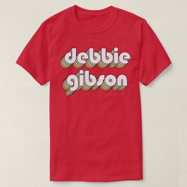 T-shirt Debbie Gibson Retro Typographie arc-en-ciel style  (Design devant)