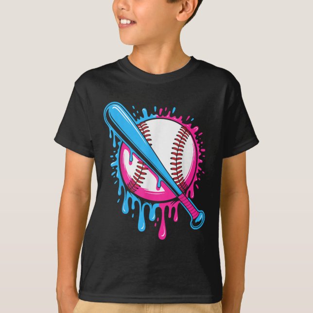 T-shirt Débit De Baseball Pour Garçons Ice Cream Drip Jeun (Devant)