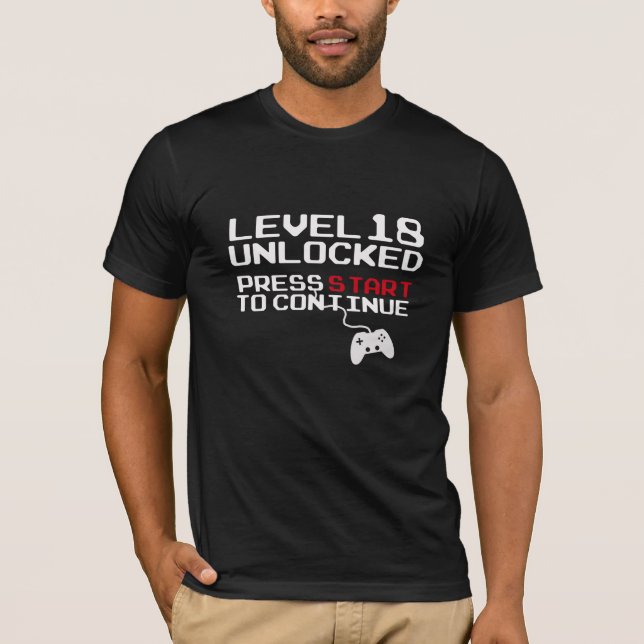 T-shirt débloqué d'anniversaire de jeu vidéo du (Devant)
