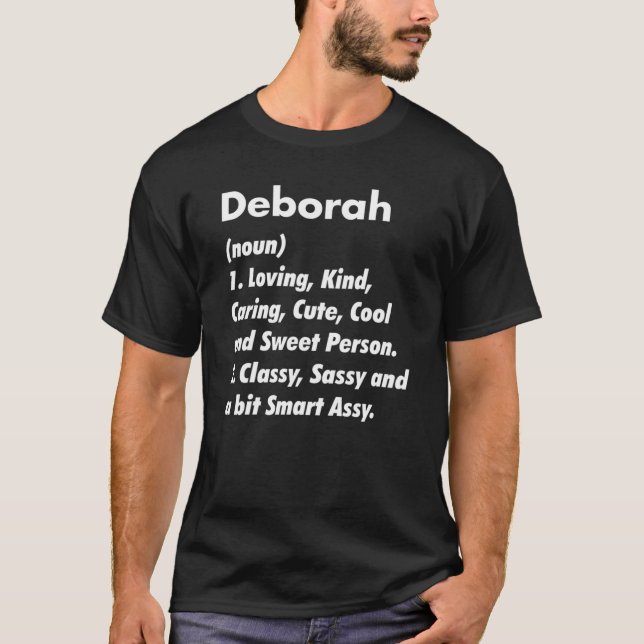 T-shirt Deborah Définition Personnalisé Funny Birthday Gif (Devant)