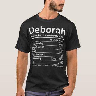 T-shirt DEBORAH Nutrition Nom personnalisé Drôle cadeau