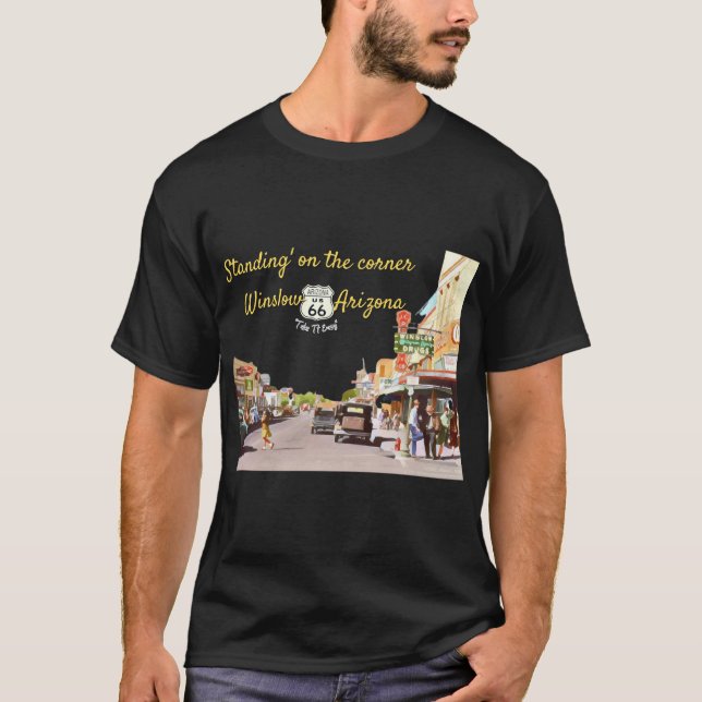 T-shirt debout dans le coin winslow arizona (Devant)