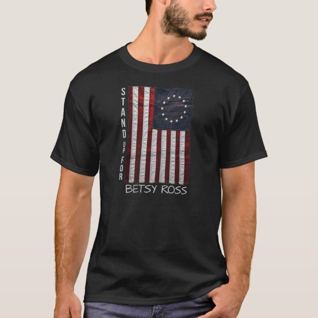 T-shirt debout pour la moto de betsy ross (Devant)