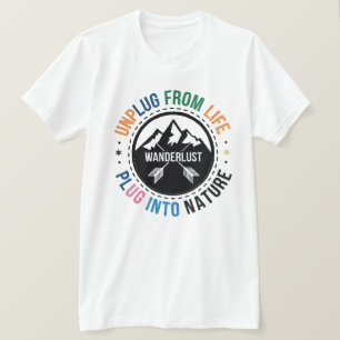 T-shirt Débrancher De La Vie, Brancher Dans La Nature