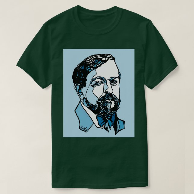 T-shirt Debussy Impressionniste Français Compositeur Graph (Design devant)