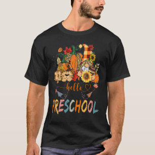 T-shirt Début De L'Automne Enseignant Tournesol Bonjour P