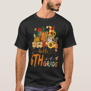 T-shirt Début De L'Automne Enseignant Tournesol Bonjour S