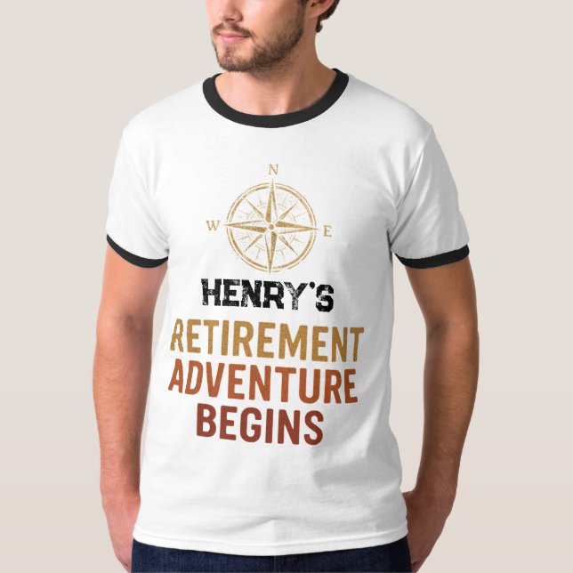 T-shirt Début de l'aventure de la retraite, retraite (Devant)