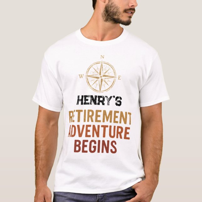 T-shirt Début de l'aventure de la retraite, retraite (Devant)