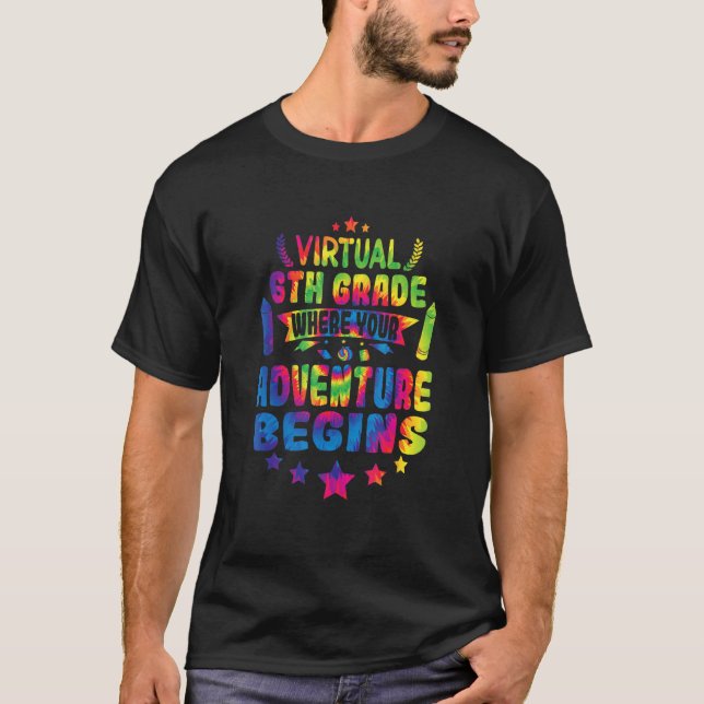 T-shirt Début de l'aventure virtuelle de 6e année à l'écol (Devant)
