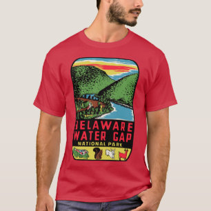 T-shirt Décalque de style vintage de Delaware Water Gap su