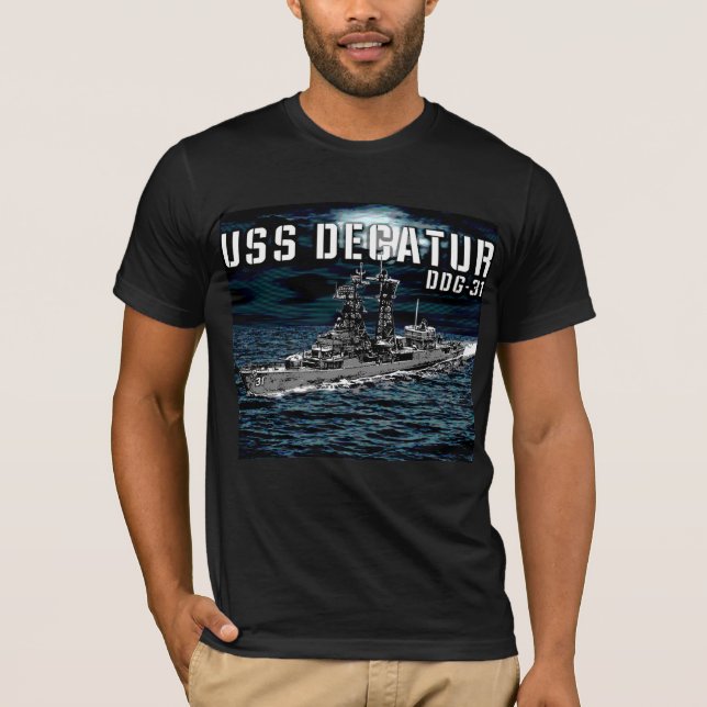T-shirt Décatur, destroyer de missiles guidés (Devant)