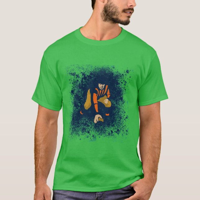 T-shirt Decatur Staley Abstract Football Player (Devant)